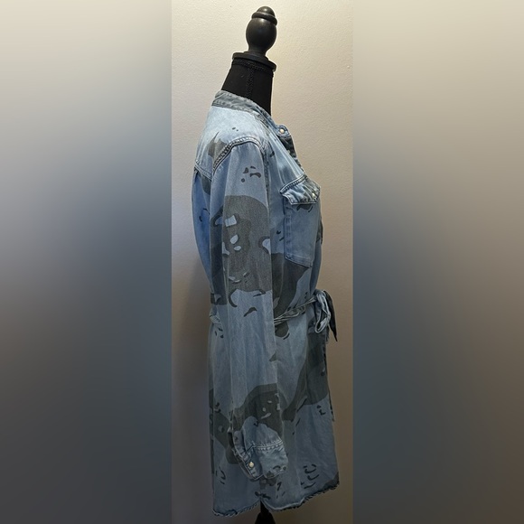 ALL SAINTS DENIM MIDI SHIRT DRESS - Picture 3 of 13